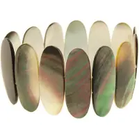 Behave - armband van schelp - grijze parelmoer look - handgemaakt