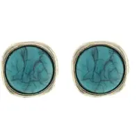 Behave - Oorclips - Blauwe steen - Zilverkleur - Vintage klassiek