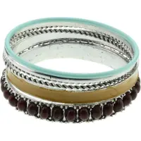 Behave - set armbanden met kralen en kleuraccent - vintage bohostijl