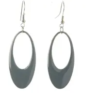 Behave - Oorhangers dames ovaal grijs accent - Minimalistische look