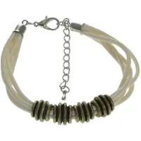 Behave - Armband - crèmekleur - meerstrengs elegant - 21,5 cm
