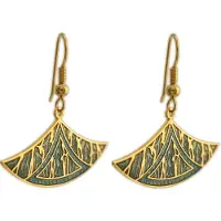 Behave - Oorhangers dames - groen - 4 cm