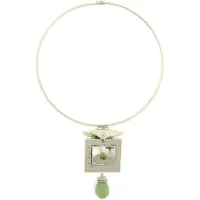 Behave ketting zilverkleur met vierkante hanger 42 cm - moderne en verfijnde stijl