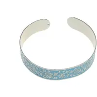 Behave - Klemarmband blauw bloemen - Boho accessoire - Zomerstijl