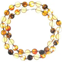 Behave - Lange kralen ketting - Bruin - 110 cm