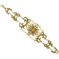 Behave - Vintage barok armband bruin goudkleur - Klassieke stijl