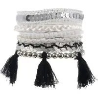 Behave - Armbandenset met franjes - boho stijl - festival look