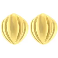 Behave - Clip oorbellen sculpturaal design 3 cm - Goudkleur retro stijl