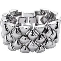 Behave - Armband - zilverkleur driehoek design - party stijl - nikkelvrij