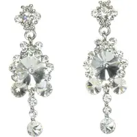 Behave - Oorsteker met Hanger en Steentjes - 4,8 cm