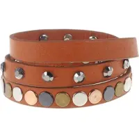 Behave - Bruine wikkelarmband - Bohemian trendaccessoire - 16 cm