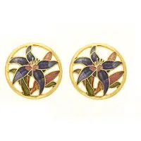 Behave Dames oorbel steker goud-kleur met bloem
