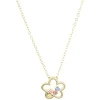 Behave Dames Ketting - Zilver-Kleur Bloemetjes Hanger 40 cm - Nikkelvrij, Handgemaakt