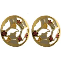 Behave - Oorclips dames - vlindermotief - wit - 2,5 cm