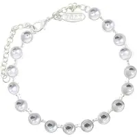 Behave - Armband - zilverkleur steentjes - tijdloos stijlvol - 20 cm