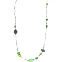 Behave Lange ketting met kralen groen 120 cm