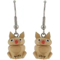 Behave - Oorbellen - Uilhanger dames - Houtlook boho stijl - 3 cm
