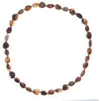 Behave - Lange kralen ketting - Bruin - 80 cm