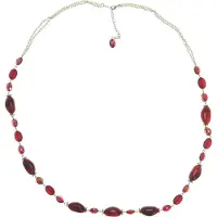 Behave - Lange ketting met donkerrode kralen - 100 cm - Elegante mode sieraden