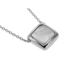Behave - Korte ketting met schelp hanger - Zilverkleur - 40 cm + verlengketting