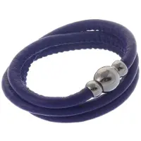 Behave - Wikkelarmband paars - Zilverkleur sluiting - Casual stijl