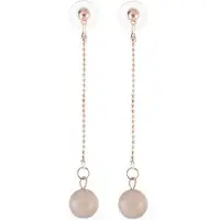 Behave - Lange oorstekers met natuursteen - Minimal chic - Nikkelvrij