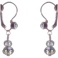 Behave - Oorsteker kristal grijs - elegant chic - feest en avondlook