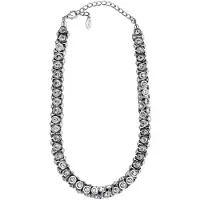 Behave - Klassieke diabolo ketting met crystal stenen - 42 cm + verlengketting