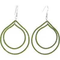 Behave - Oorhangers - Groen motief - Statement look - Festival - 8 cm