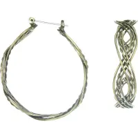 Behave - Oorbellen - Oorringen gevlochten design - Casual chic - 4,5 cm