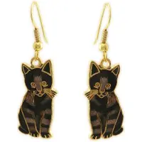 Behave Oorbellen hangers poes bruin