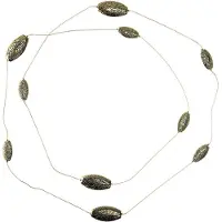 Behave Lange kralen ketting goud kleur 150 cm - Nikkelvrij, Geschenkverpakking