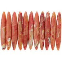 Behave - Armband - oranje lange kralen - kleurrijke zomerstijl