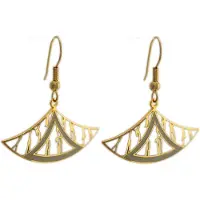 Behave - Oorhangers dames - wit - 4 cm