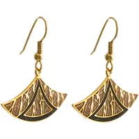 Behave - Oorhangers dames - bruin - 4 cm