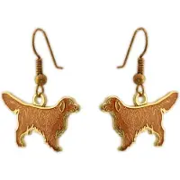 Behave - Oorhangers dames - hondenmotief - bruin - 3 cm