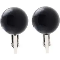 Behave - Ronde zwarte oorclips bolletjes - Nikkelvrij - Mode-accessoire