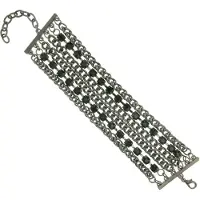 Behave - Zwarte armband Shine - avondstijl met glans - 17 cm