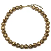 Behave - Ketting - Kralenketting - Goud kleur - Metaal - Korte Ketting - 44 cm