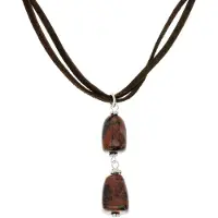 Behave - Dames Ketting - Natuursteen Hanger - Boho Chic - 40+5 cm