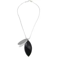 Behave - ketting met bladvorm hanger - nikkelvrij - cadeau in geschenkzakje - 43 cm