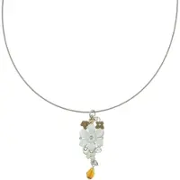 Behave Ketting Marieke met bloemenhanger 40,5 cm - Nikkelvrij
