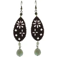 Behave - Oorbellen - Boho Look - Gesneden Design - 9 cm