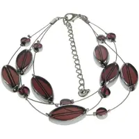 Behave - Armband bruin ovaal - ruime polsmaat - elegante avondstijl
