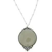 Behave - Ketting met blauwe hanger, nikkelvrij - Trendy modeaccessoire voor elke gelegenheid - 41 cm + 8 cm verlengketting