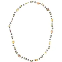 Behave Lange kralen ketting bruin 90 cm