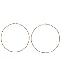 Behave - Oorbellen - Oorringen - Dames - Rosékleur - Grote Oorbellen - Hoop Earrings - 9 cm