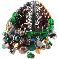 Behave - Magneetarmband groentinten - Kleurrijke eyecatcher herfst