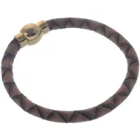 Behave - Armband - bruin PU leer - stoer casual herenstijl - nikkelvrij
