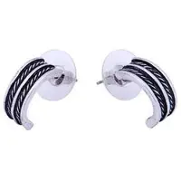 Behave - Oorstekers - Halve oorringen met kabel design - tijdloos chic